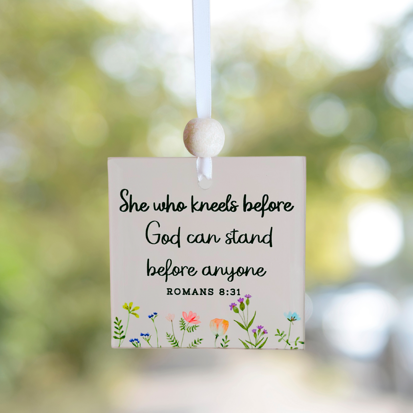 Scripture Window Charm - Romans 8:31