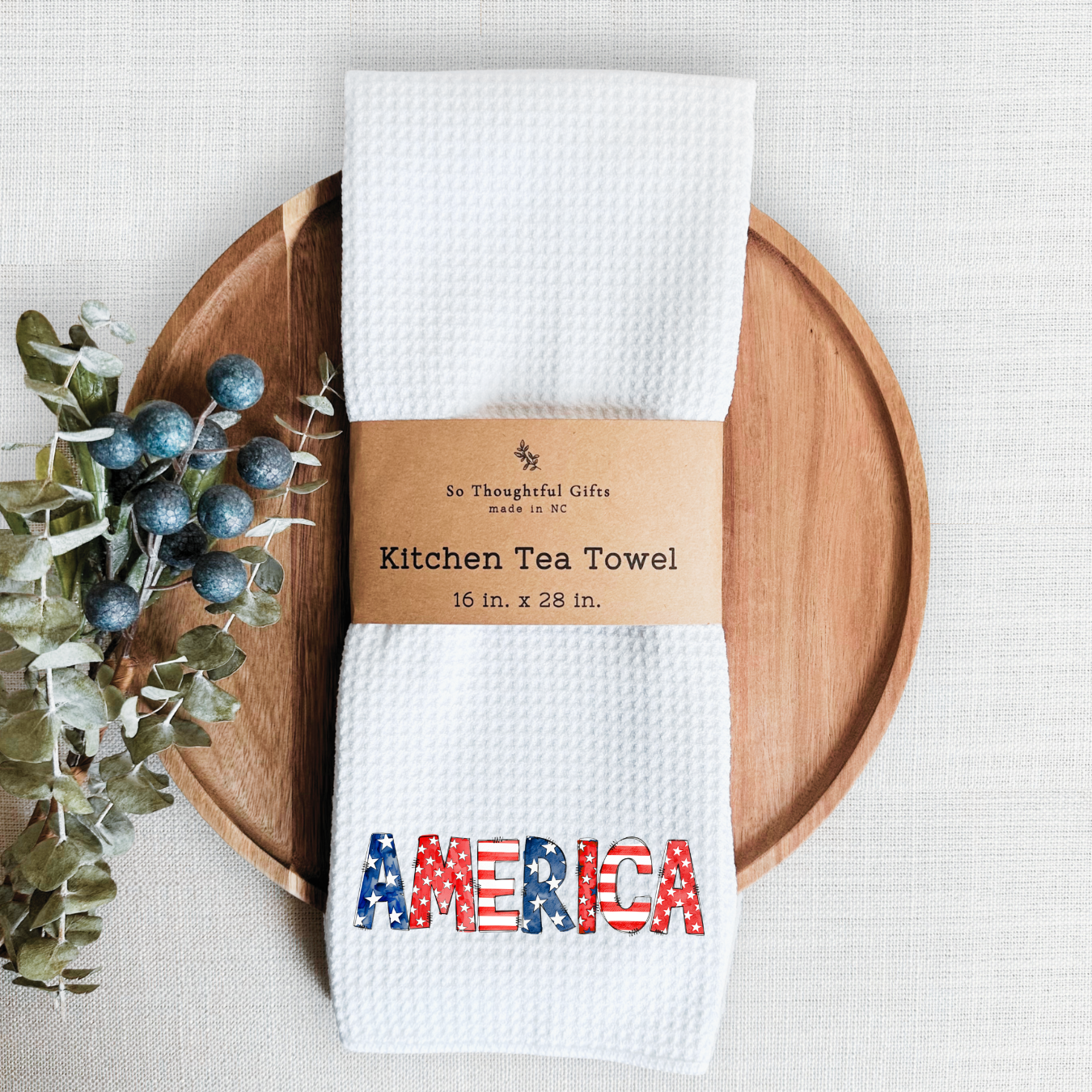 Patriotic Dish Towel - AMERICA