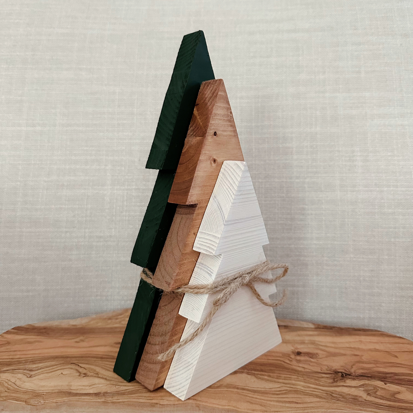 Set of 3 Wood Christmas Tree | Rustic Set