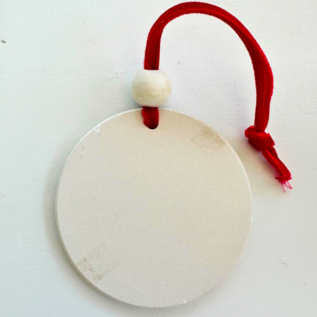 Christmas Ornament - Painted Wreath | Ceramic Ornament