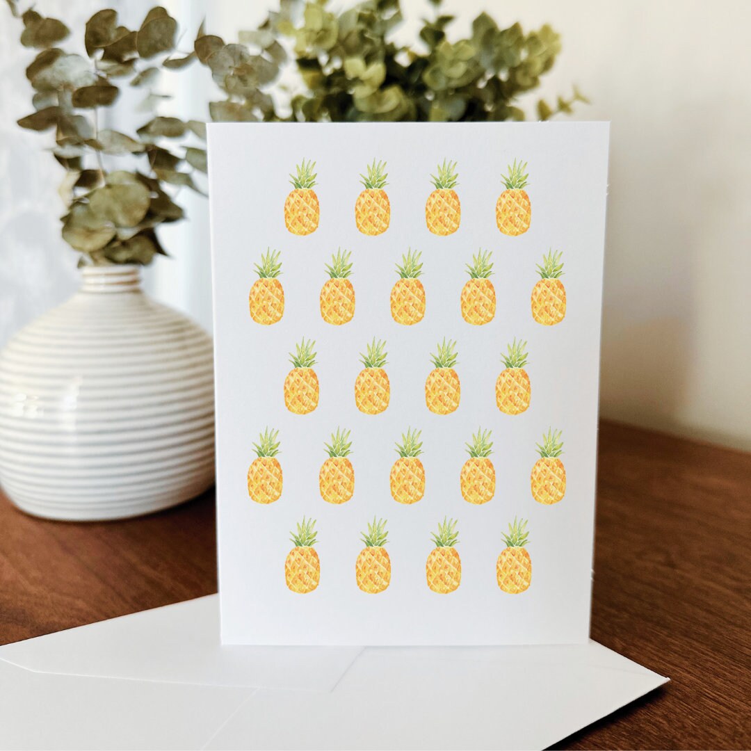 Notecard Set of 10 - Pineapples