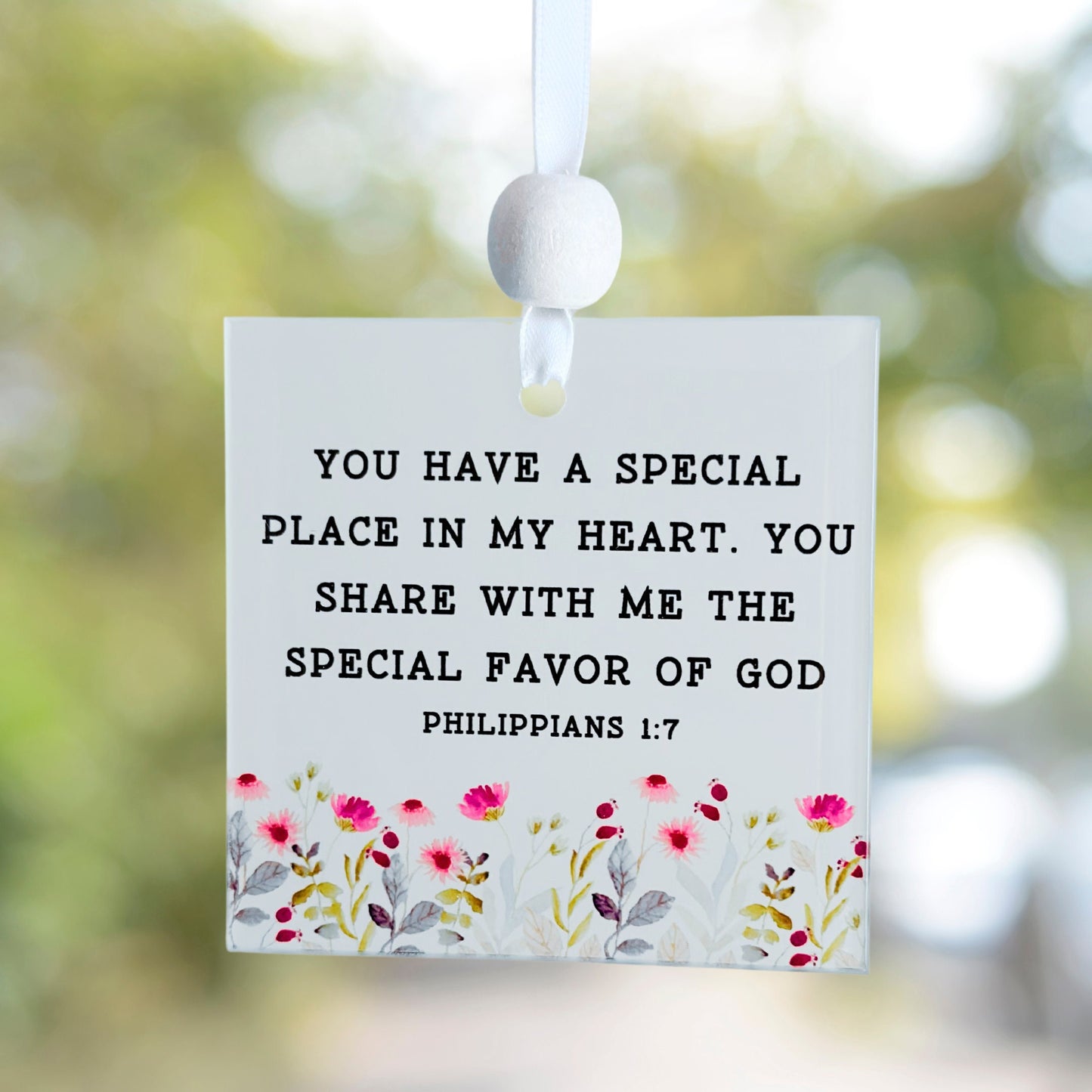 Scripture Window Charm - Philippians 1:7