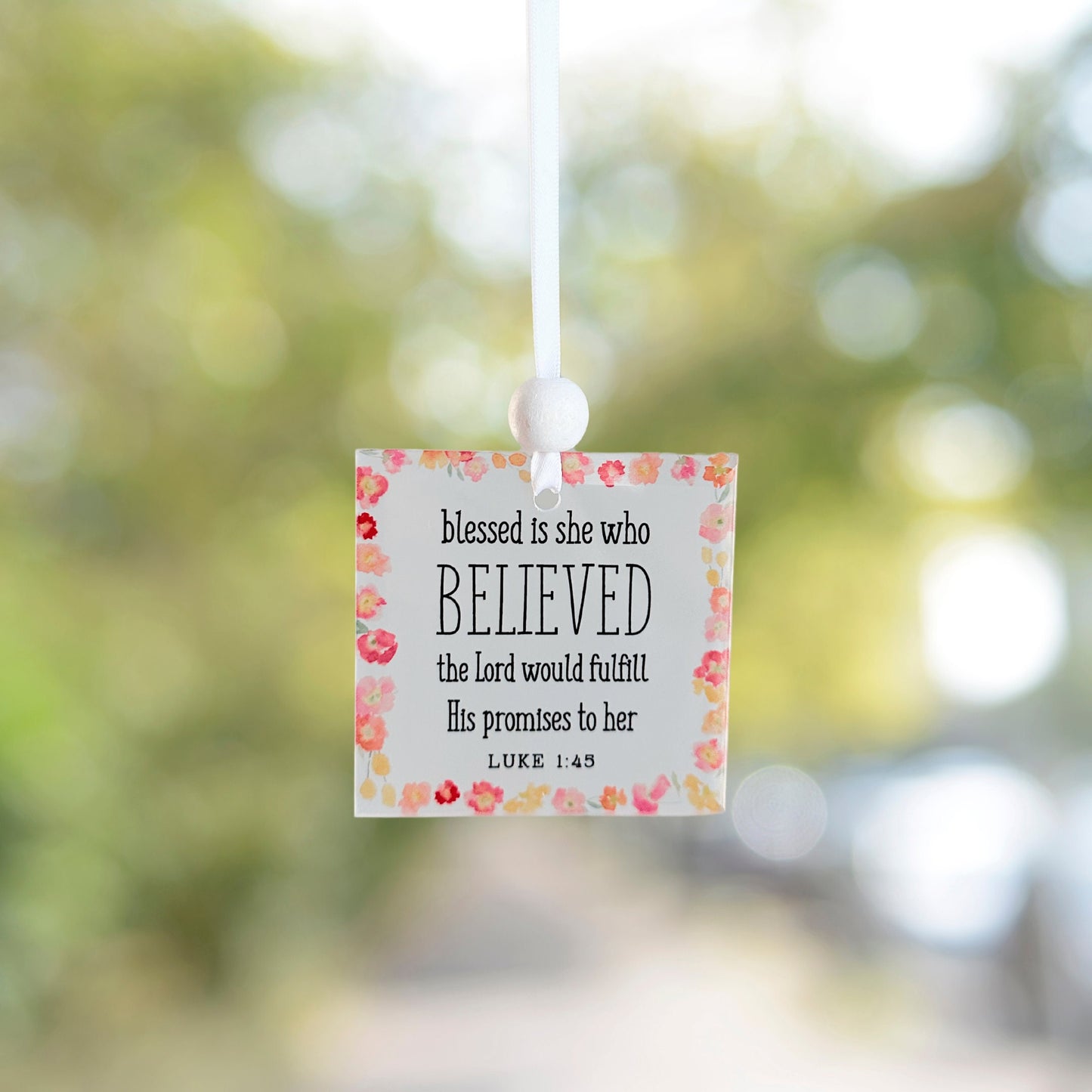 Scripture Window Charm - Luke 1:49