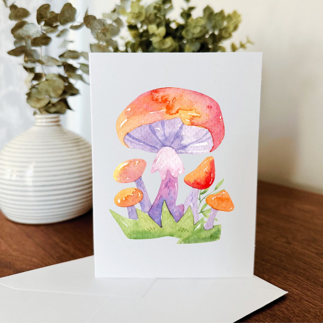 Notecard Set of 10 - Mushrooms