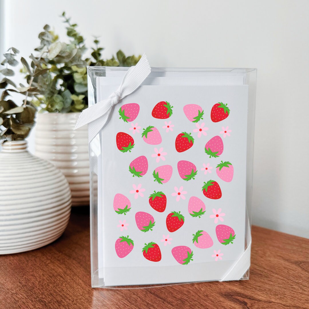 Notecard Set of 10 - Strawberries