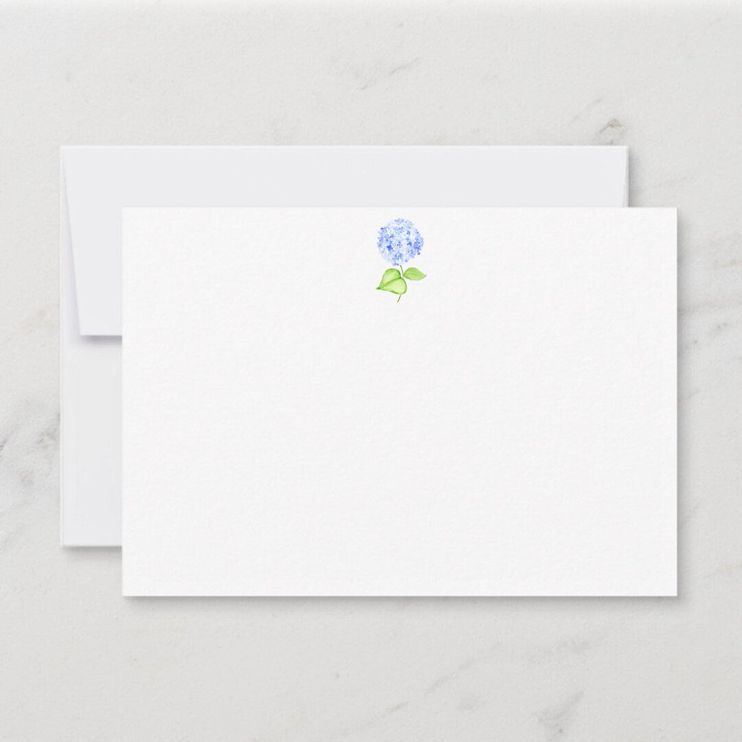 Blue Hydrangea Stationery Set