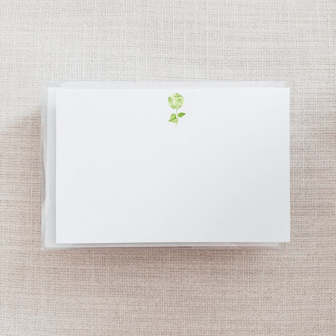 Green Hydrangea Stationery Set