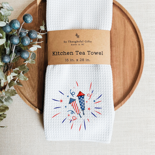 Patriotic Dish Towel - Firecrackers