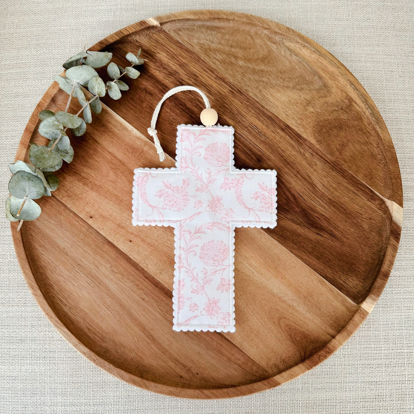 Fabric Cross - Light Pink Chinoiserie | Gift Wrapped