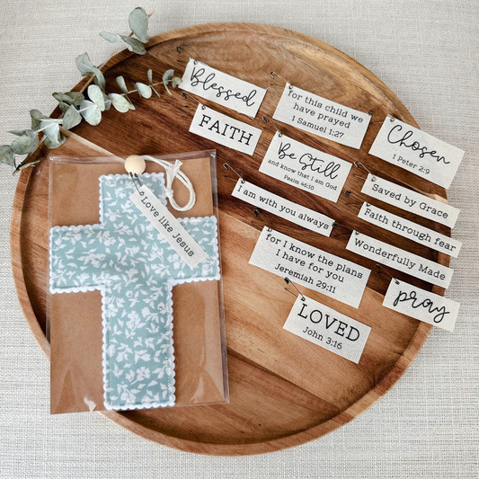 Fabric Cross -Cottage Floral | Gift Wrapped