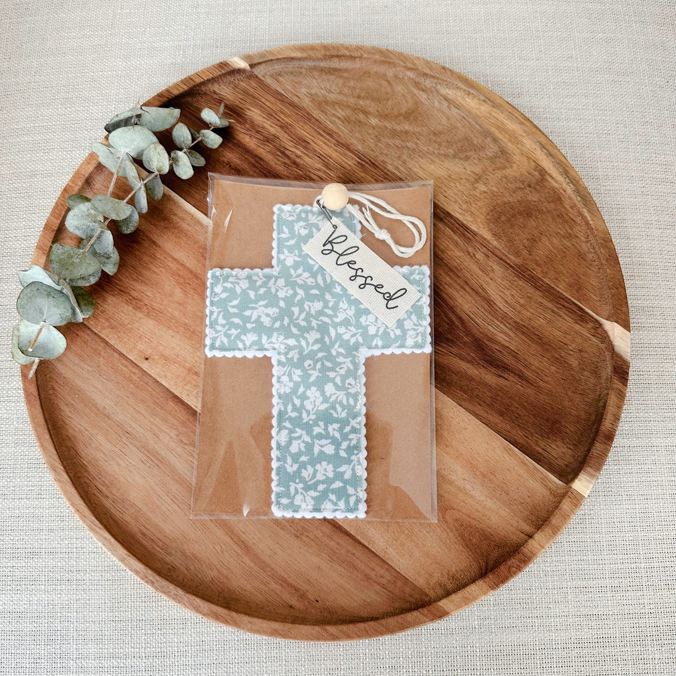 Fabric Cross -Cottage Floral | Gift Wrapped