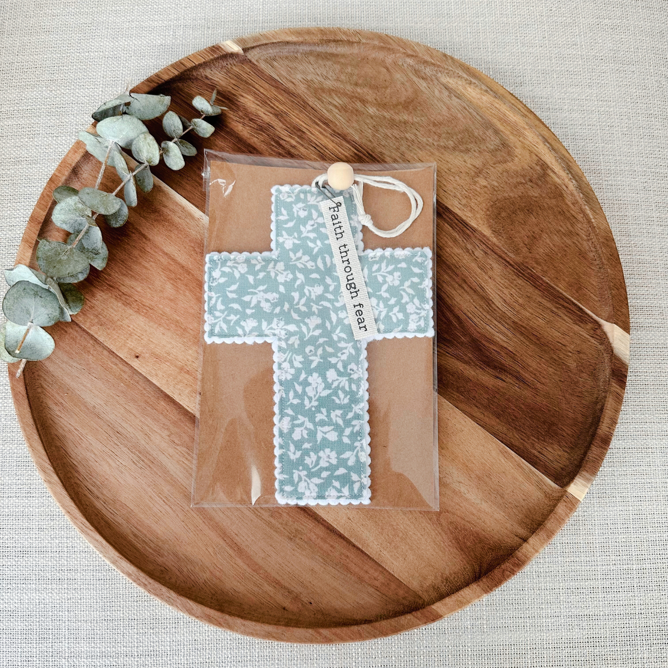 Fabric Cross -Cottage Floral | Gift Wrapped