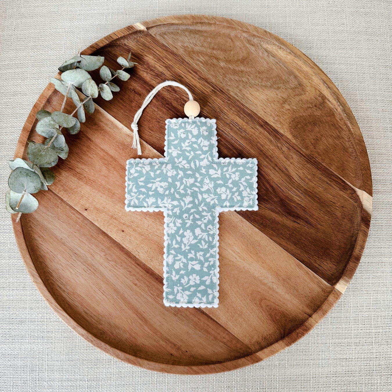 Fabric Cross -Cottage Floral | Gift Wrapped