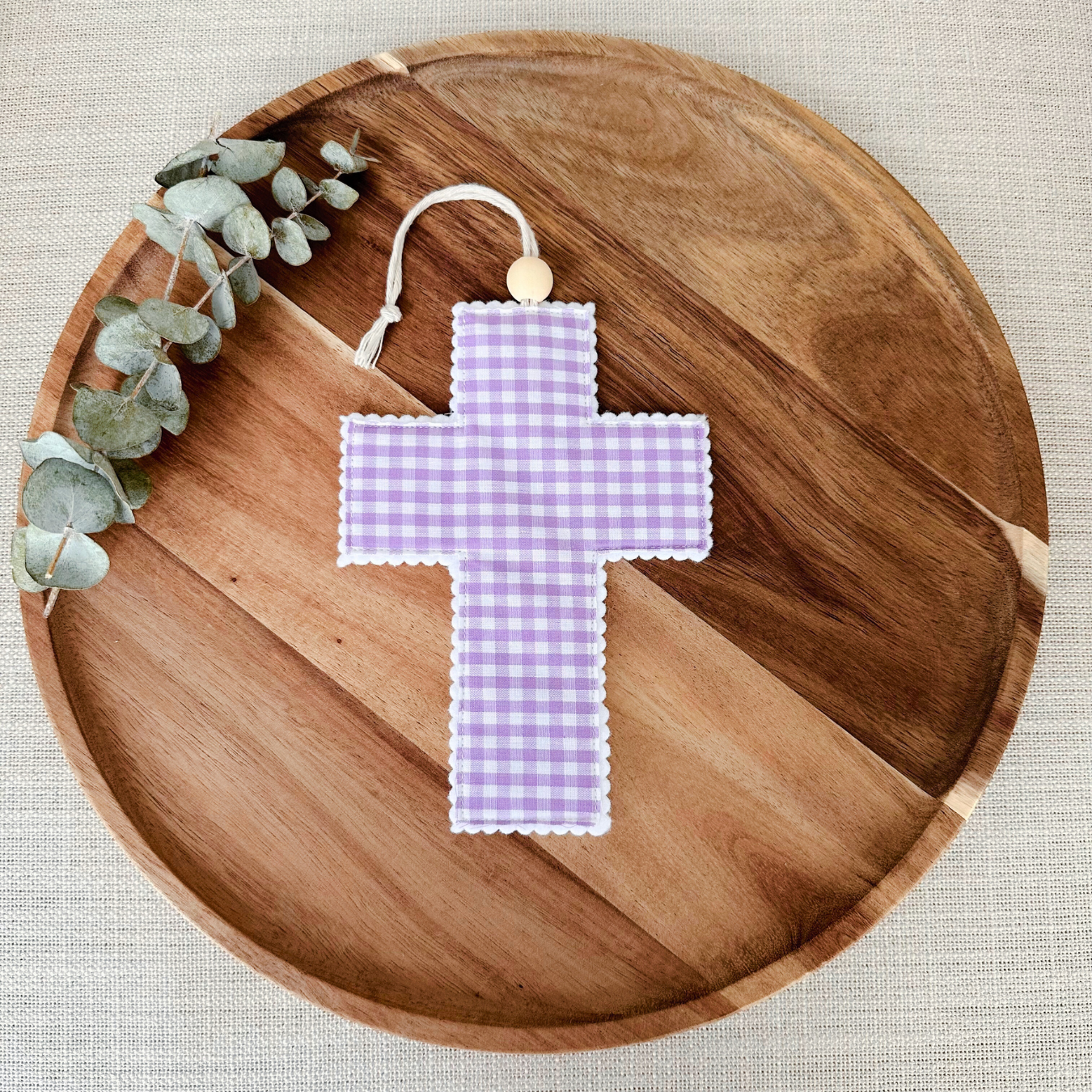 Fabric Cross - Purple Gingham | Gift Wrapped