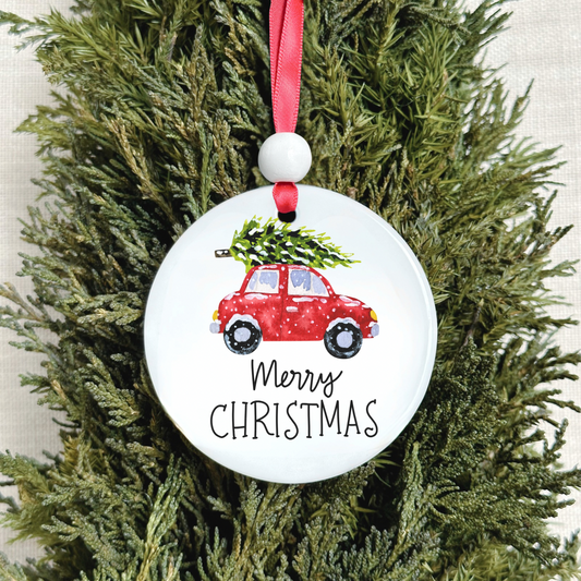 Christmas Ornament - Merry Christmas Car