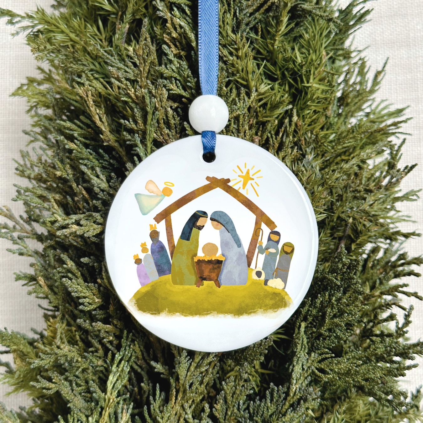 Christmas Ornament - Nativity Watercolor