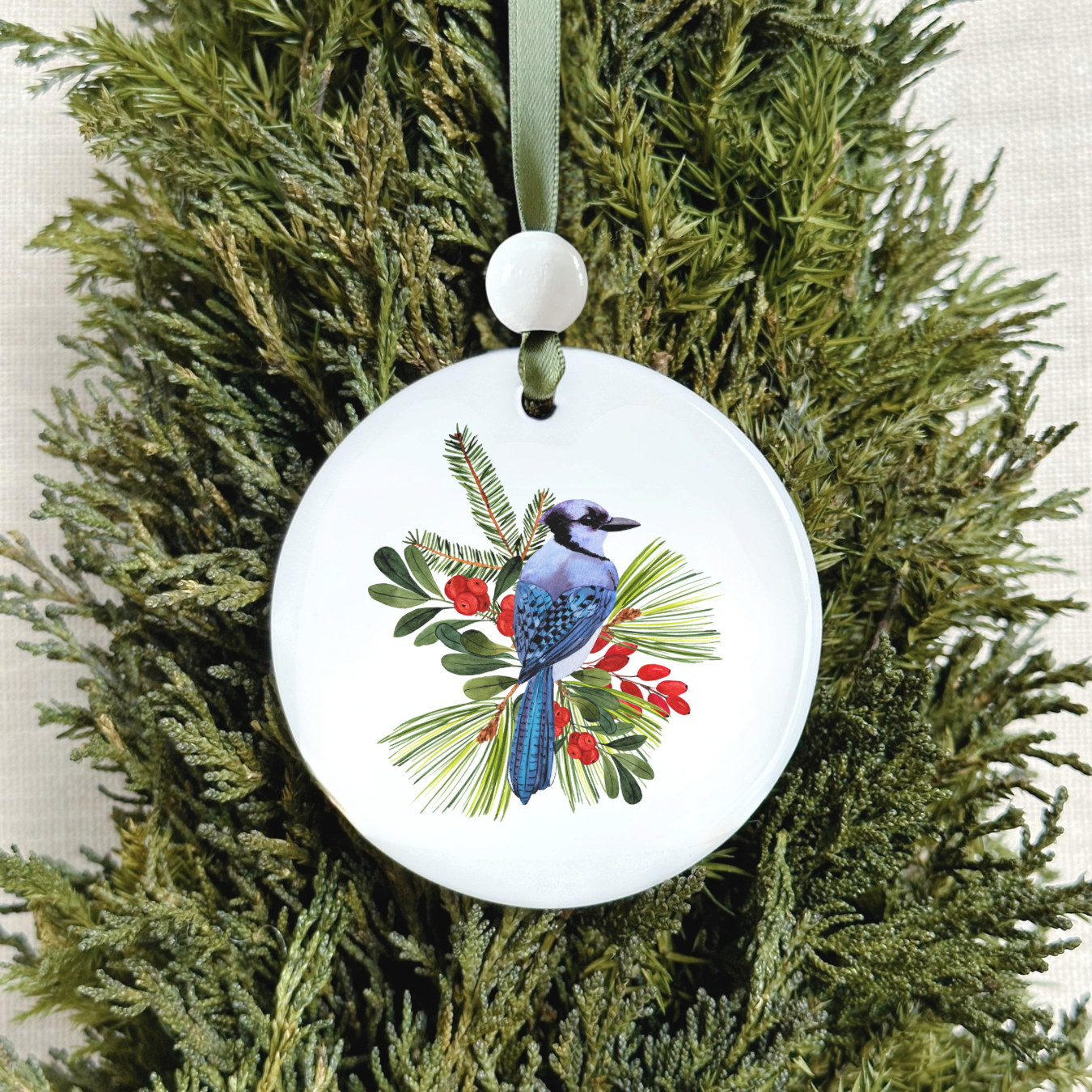 Christmas Ornament - Christmas Blue Jay