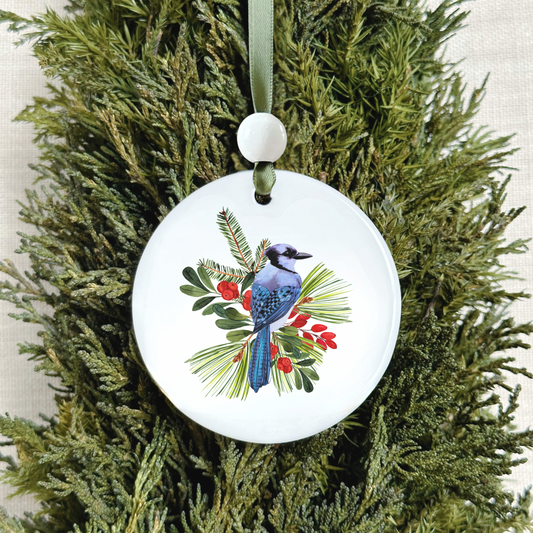 Christmas Ornament - Christmas Blue Jay