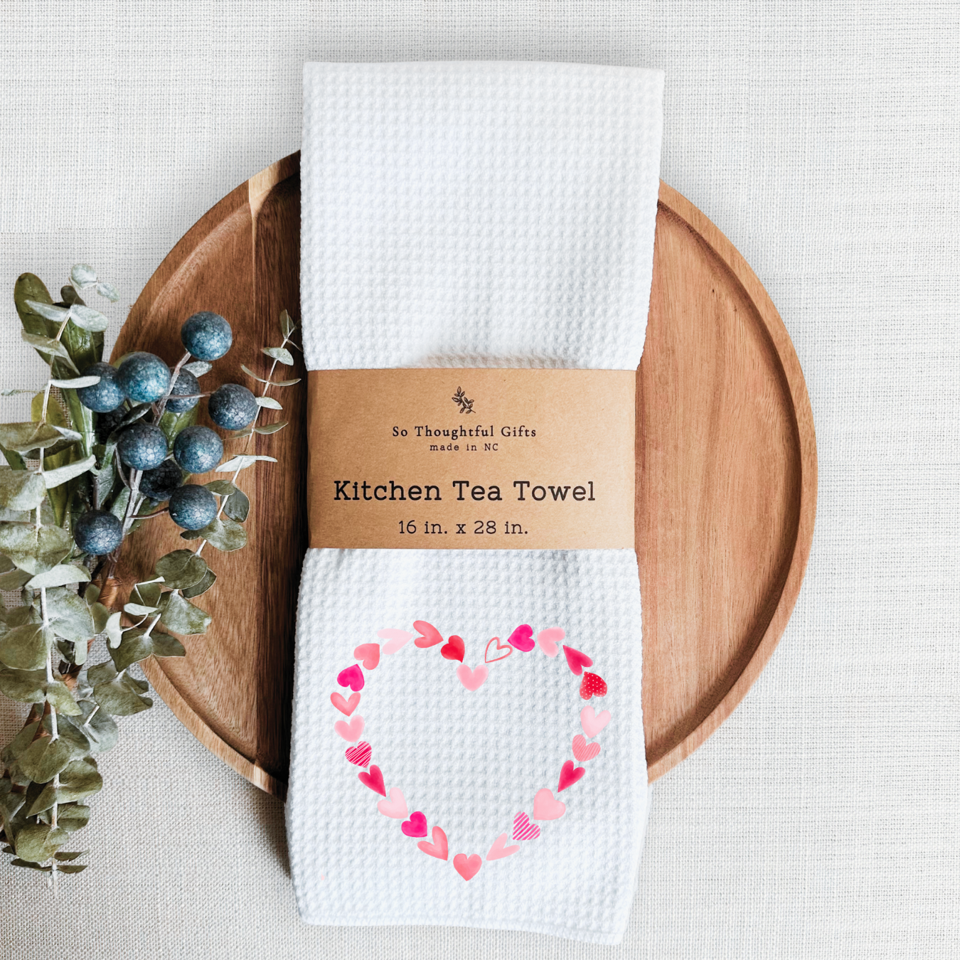 Valentine Dish Towel - Heart