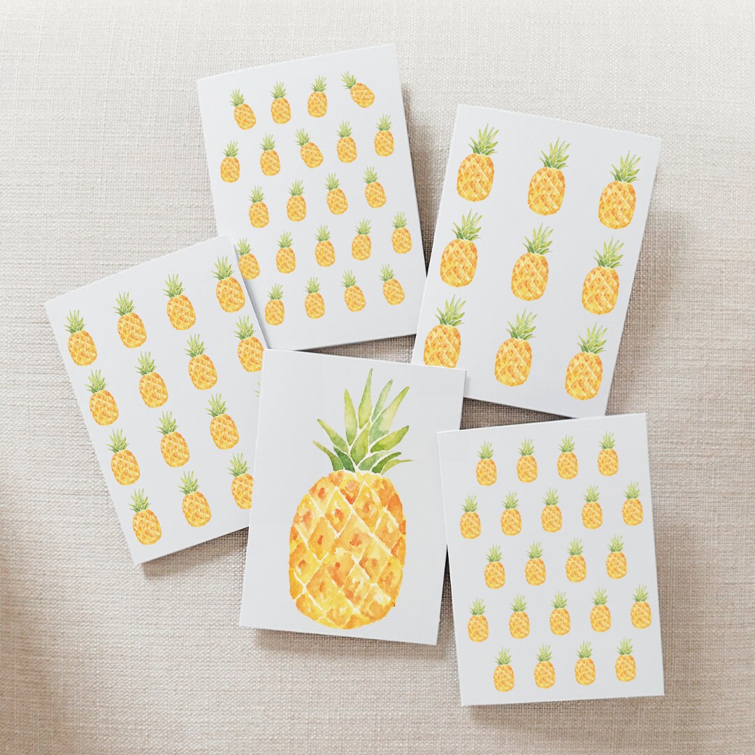 Notecard Set of 10 - Pineapples
