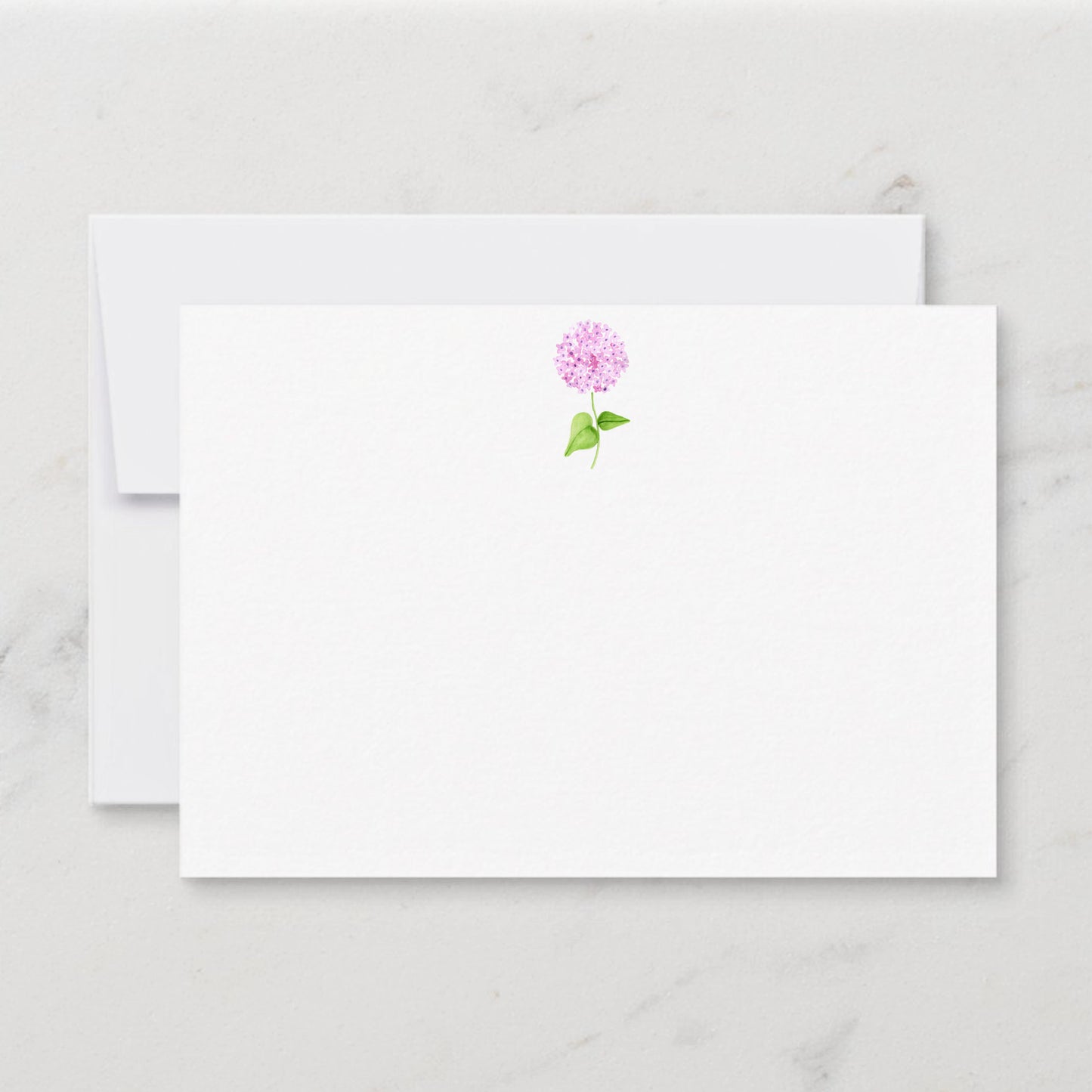 Pink & Purple Hydrangea Stationery Set